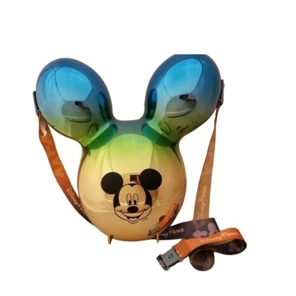 DISNEY PARKS 2023 Mickey Balloon Metallic Rainbow Premium Popcorn Bucket